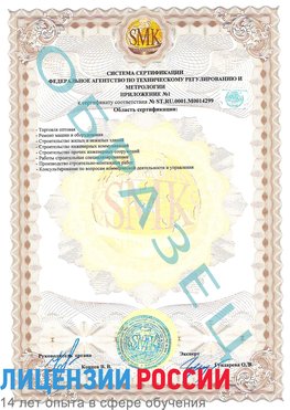 Образец сертификата соответствия (приложение) Добрянка Сертификат ISO 14001